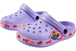 OHSNMAKSL Toddler Clog Slippers Garden Sandals Slip On Water Shoes Sneakers Cartoon Slides for Boys and Girls Children Beach Pool Shower