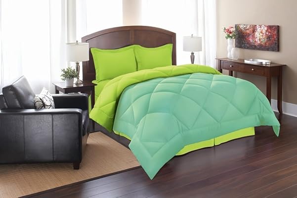 Elegant Comfort Reversible Down Alternative Comforter Set, Twin XL