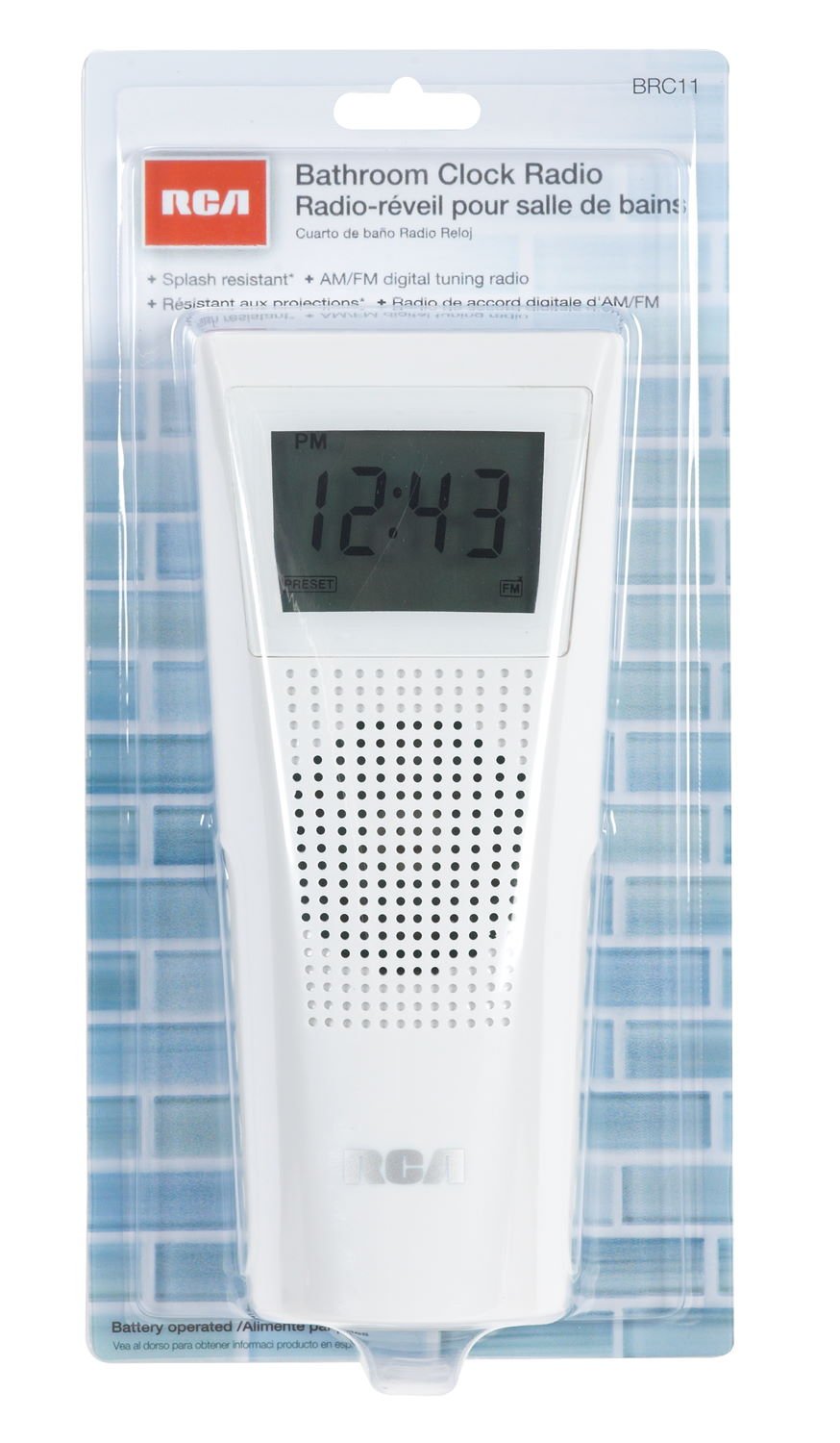 RCA BRC11 AM/FM Bathroom Clock Radio eBay