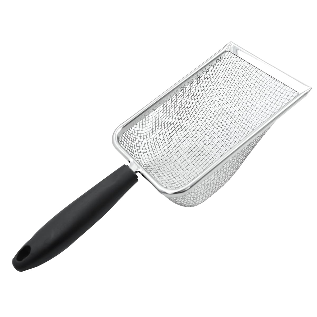 CENPEK Reptile Sand Filter Fine Hole Cat Litter Spoon Stainless Steel Shovel Cat Litter Cleaning Tool Cat Dog Rabbit Lizard (Mesh 2.8mm)