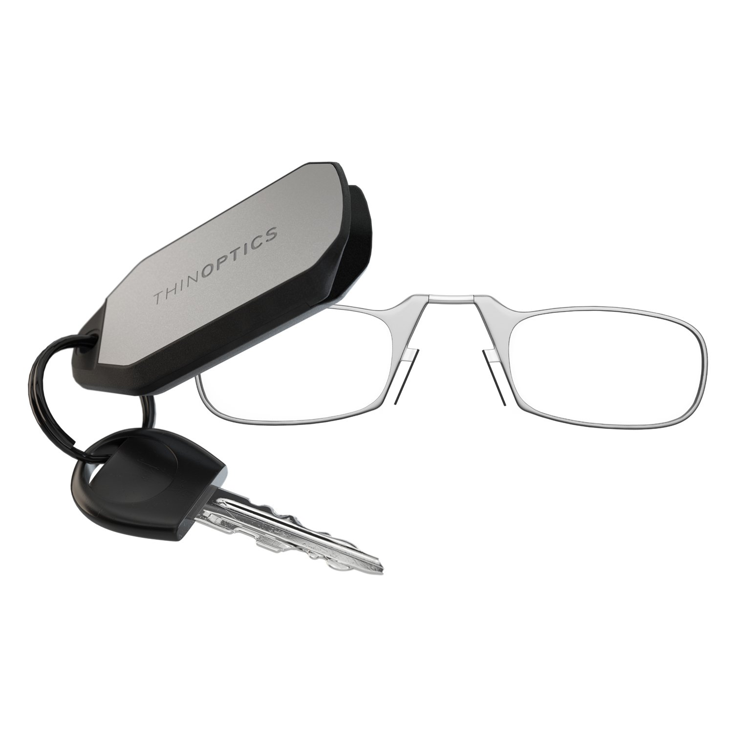 ThinOptics Reading Glasses + FlashCard Case Clear Frames