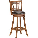 Hillsdale Fairfox 30.5" Wood Swivel Bar Height Stool, Oak