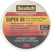 3M Safety 6143-BA-10 051131996748 Super 88 Electrical Tape, 3/4-Inch x 66-Feet x 0.0085-Inch, 10 Per Case, Black, Piece