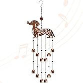 Hoemwarm Dachshund Wind Chime for Outside, Dachshund Gifts for Women Men, Metal Memorial Gift for Dog Lovers, Outdoor Garden Patio Decor