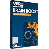 Veru Wellness Brain Boost Patch - Ginkgo, Rhodiola & MCT, 60 Count | Brain Wellness Formula