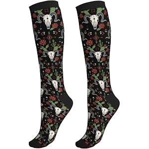 Patterned Knee High Socks for Women Men Athletic Running Travel Work | Stylish patterned knee high socks with comfortable fit