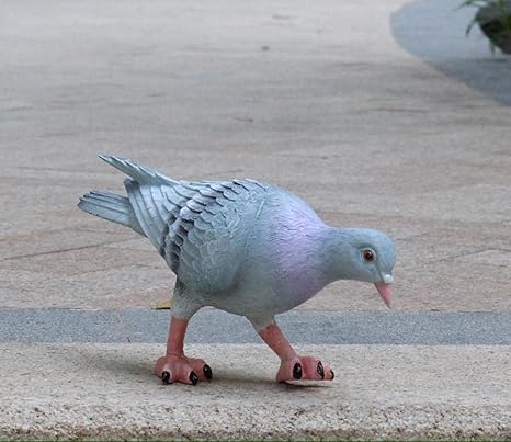 Amazon Co Jp レジンシミュレーション動物モデル 置き物 シミュレーション鳩の装飾偽の鳩モデル庭の森動物の風景彫刻スケッチ屋外の中庭の芝生の 装飾 灰色の鳩7 ホーム キッチン