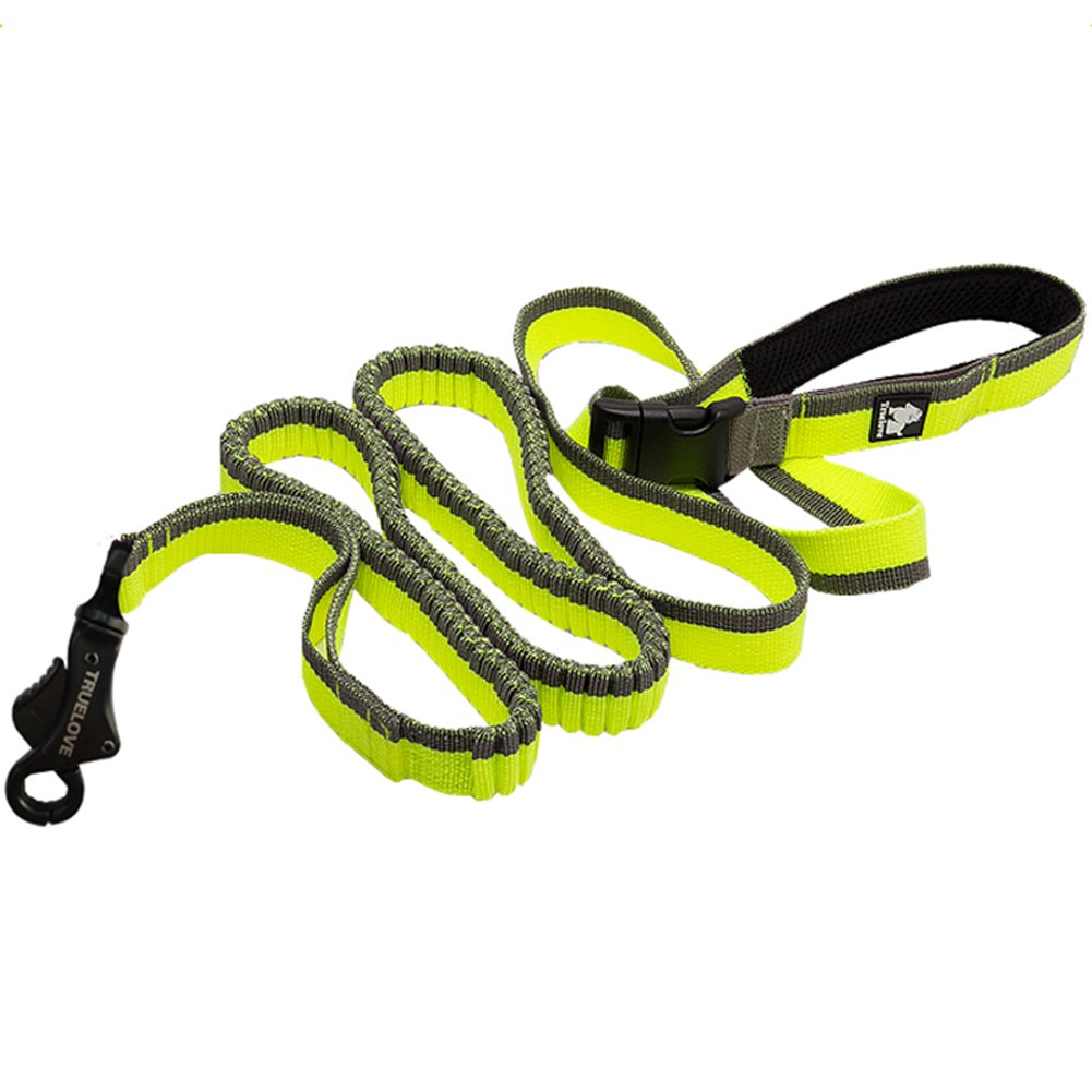 Creation Core Dog Running Bungee Leash with Control Handle Elastic Nylon Pet Leads Rope, Green L