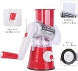 Wieat 3 in 1 Rotary Cheese Grater Vegetable Slicer Stainless Steel Chopper view 6