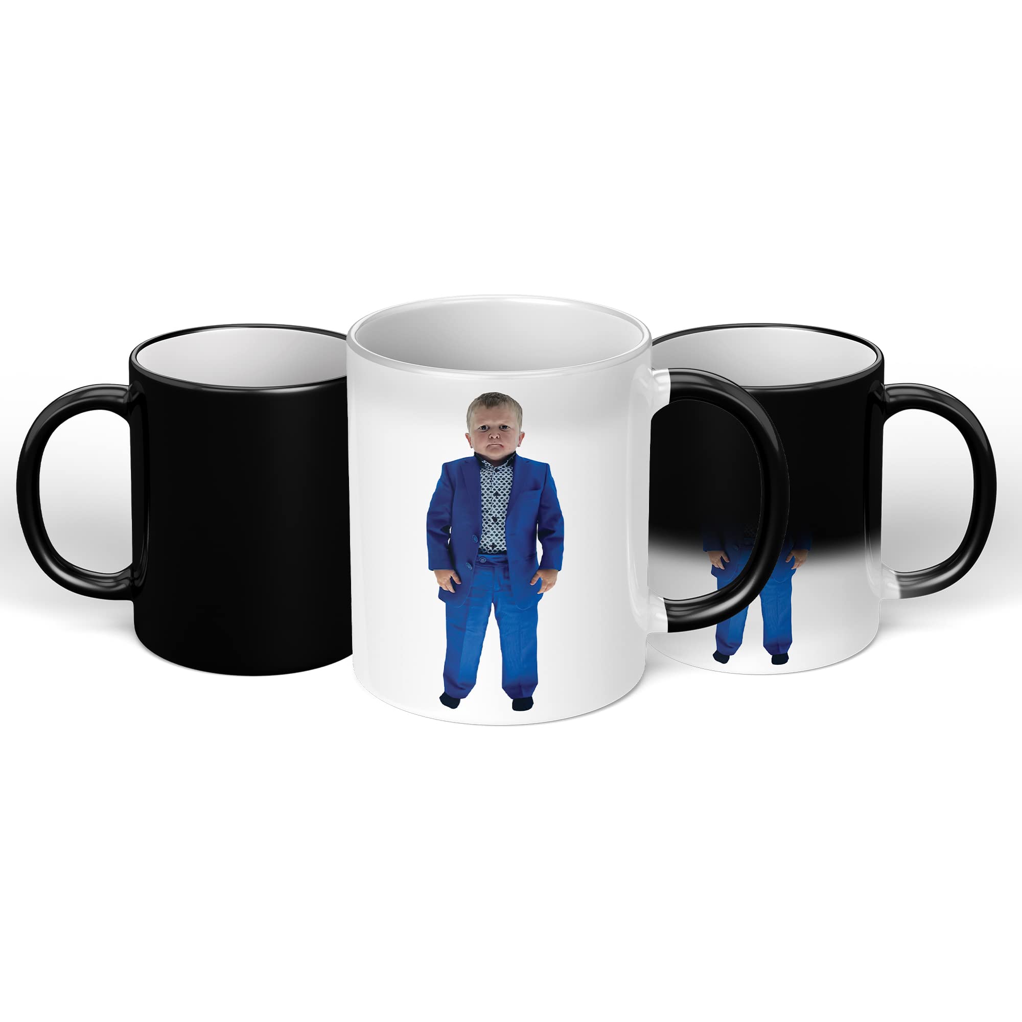 Midget Meme Mug Secret Santa Humour Gag Gift Funny Mugs for Men Gift for Woman Xmas Present Funny Novelty Meme Mug Perfect Weird Gag Gifts for Office Blue Suit (Magic Mug)