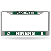 Rico Industries NCAA N.Carolina-Charlotte 49ers 12" x 6" Silver Chrome Frame W' Decal Insert Car/Truck/SUV Auto Accessory
