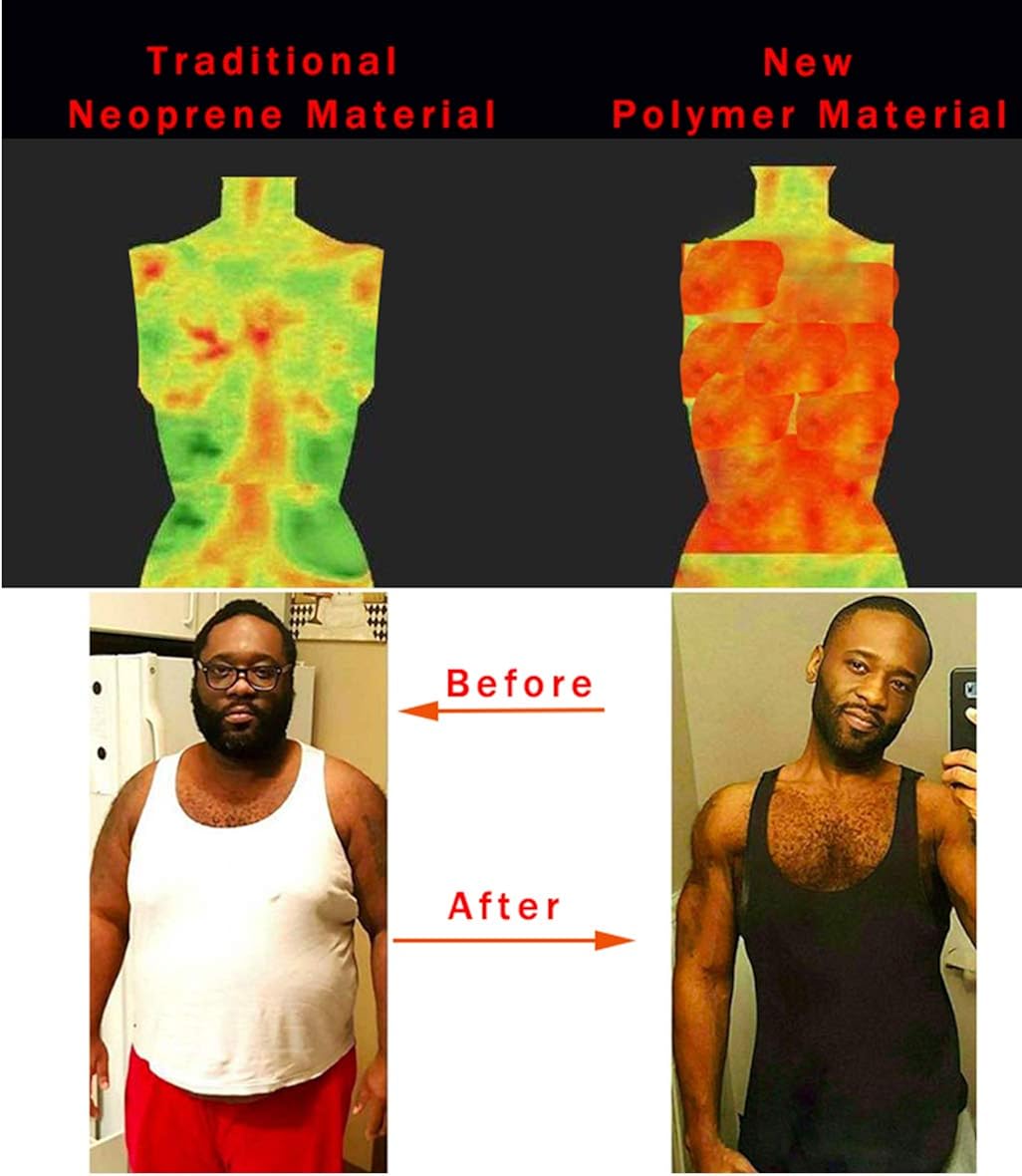 MOLLDAN Sauna Vest for Men Sweat Tank Top Pullover Workout Shirt Waist Trainer: Clothing