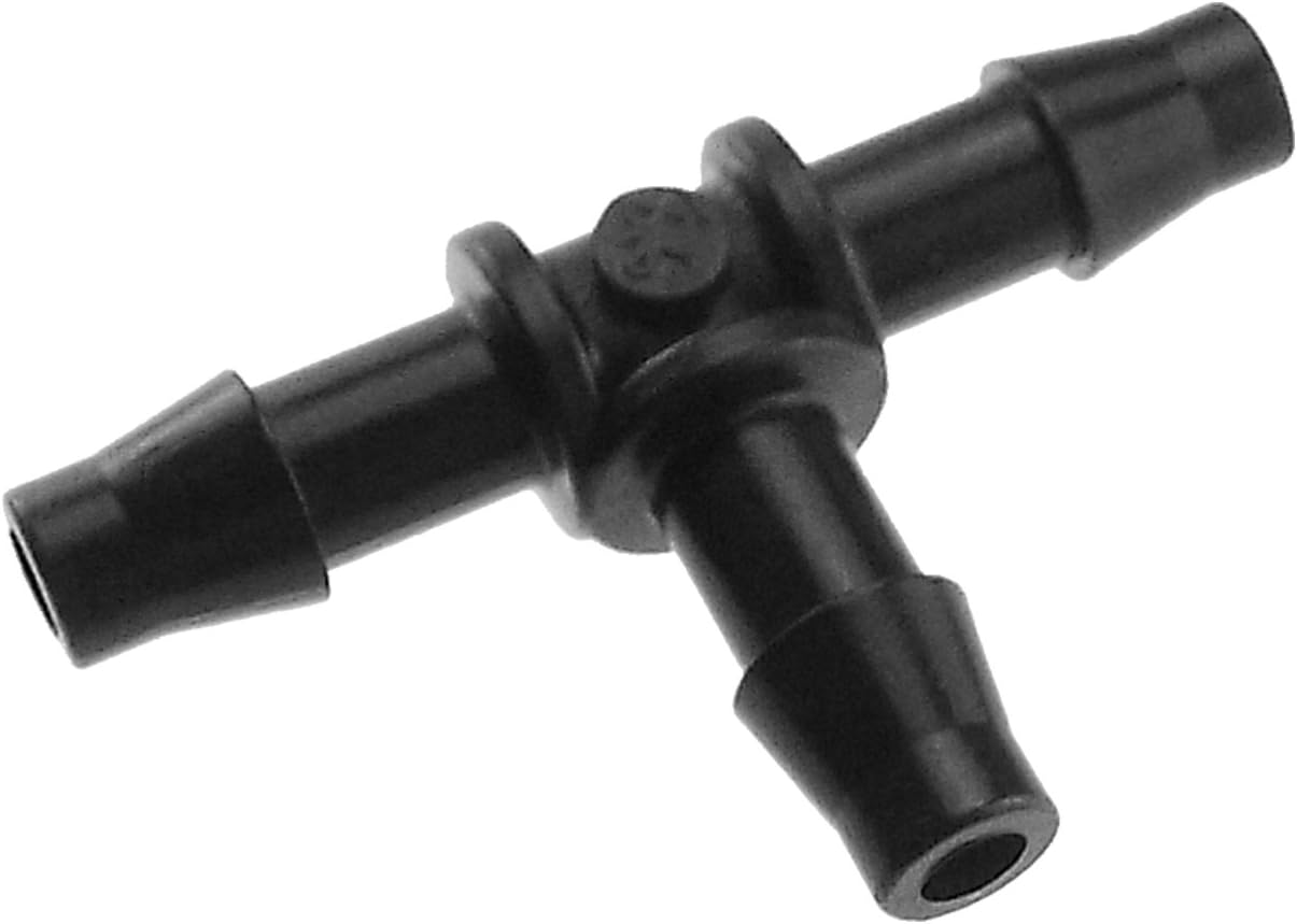 Micro irrigation pipe fitting 4mm barbed tee (pack of 10), automatic