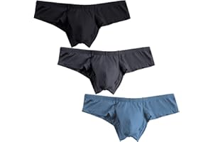 HOOFESAN Men's Underwear Micro Modal Bikini Briefs Low Rise Half Back Coverage Silky Touch Underpants Multipack