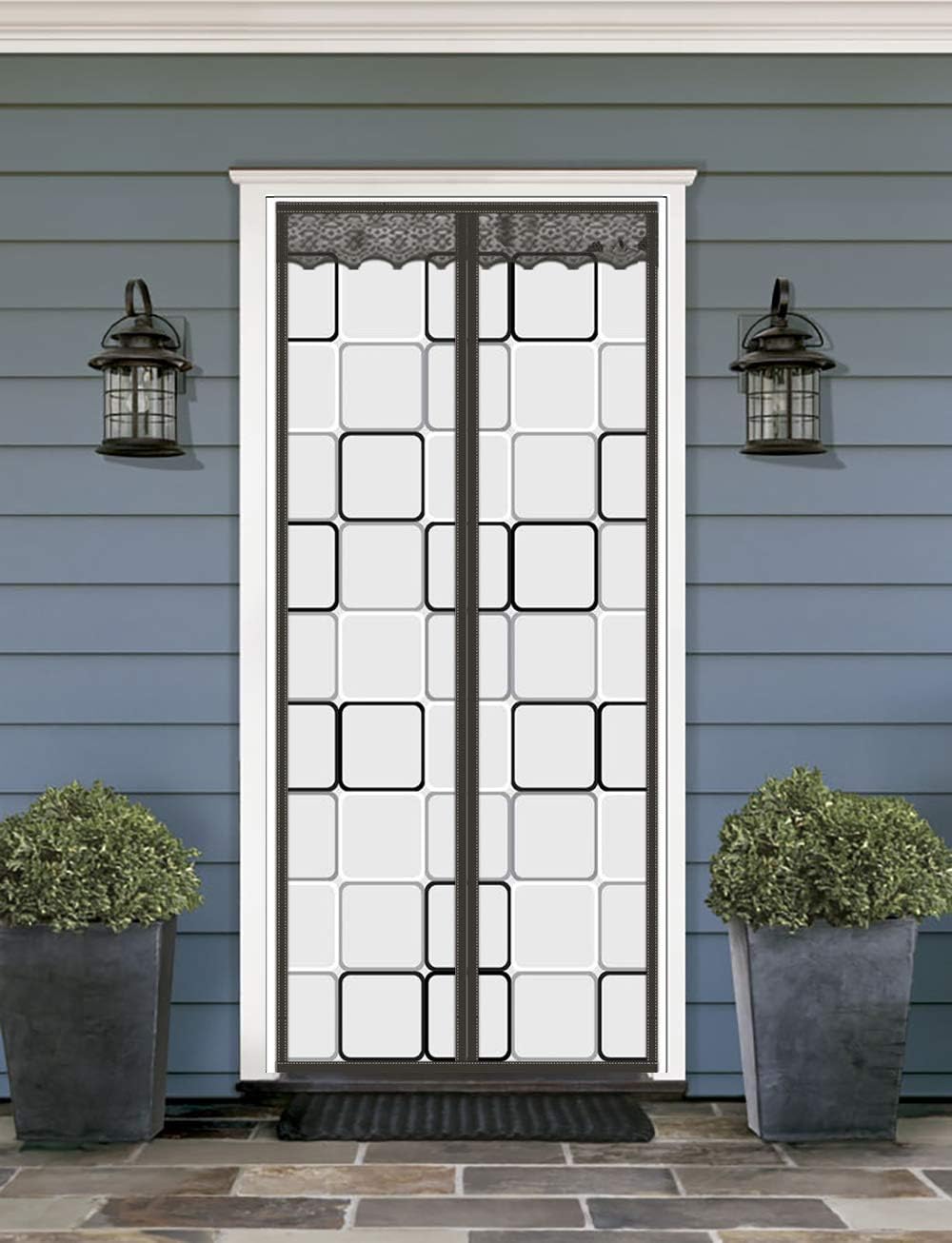 Insulated Door Curtain - Thermal Magnetic Self-Closing Privacy Door Screen Winter Stop Draft Keep Cold Out Door Cover for Patio, Kitchen, Bedroom, Air Conditioner Room(36 x 82 inch, Grey): Kitchen & Dining