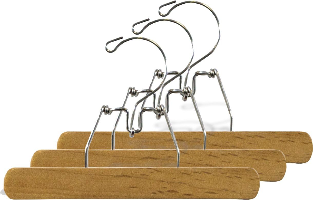 The Great American Hanger Company Wooden Clamp Pant Hanger