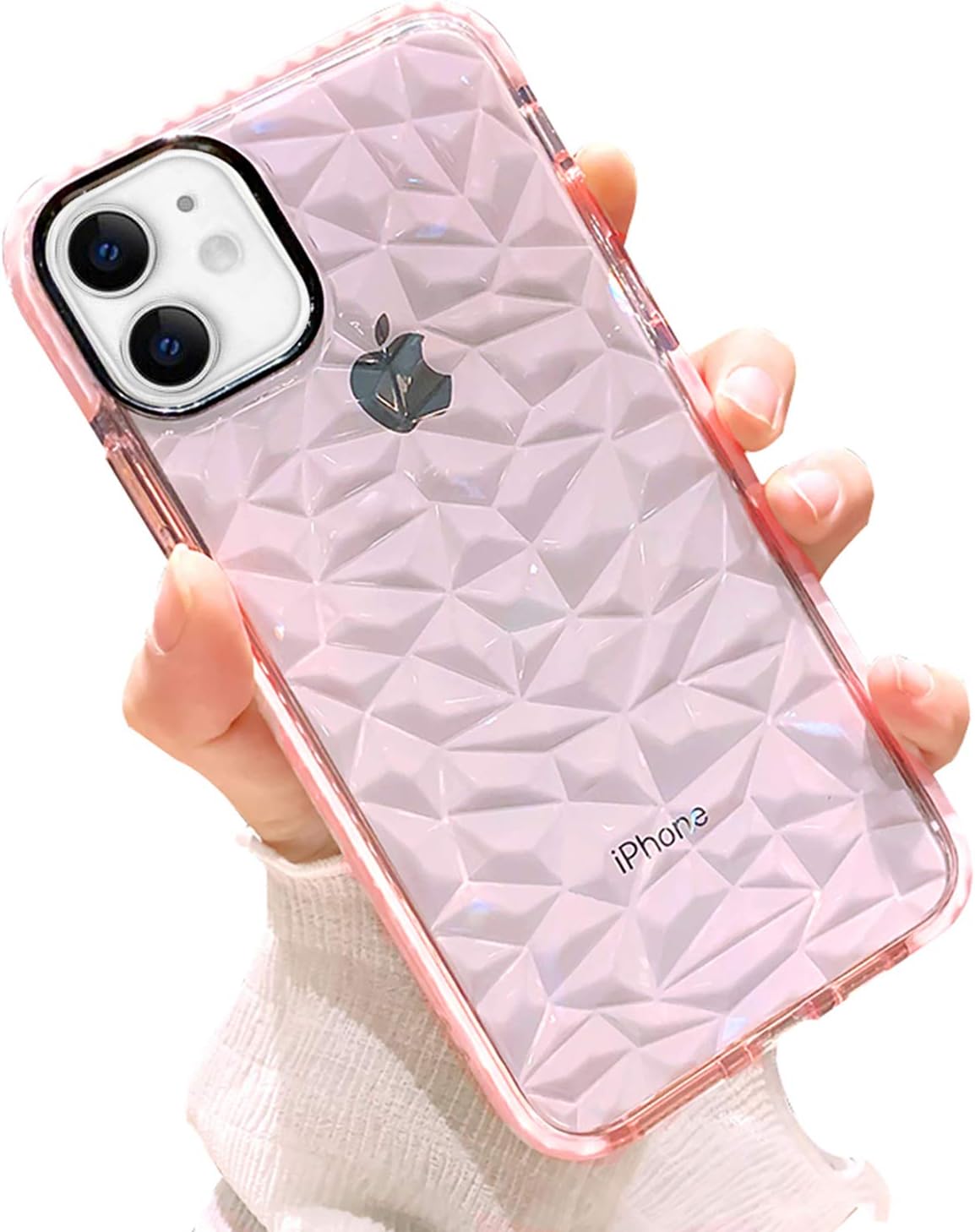 hzcwxqh Compatible with iPhone 11 Case, Cute Crystal Clear Slim 3D Diamond Pattern Soft TPU Shockproof Drop Protection Cover for iPhone 11 6.1 inch (Pink, Clear)  CaseYard Clear Soft & Flexible TPU Case for iPhone 11 - Ultra Low Profile Slim Fit Thin Shockproof Transparent Bumper Protective Cover Drop Protective Case (Evil Eyes Pattern)  Generic Celestial Evil Eye Star Clear Phone Case for iPhone 11,iPhone 12/12 Pro,12 ProMax & iPhone 12 Mini, Aesthetic Gold Mirror Effect iPhone Case| Drop Protection, Shockproof, & Scratch Resistant