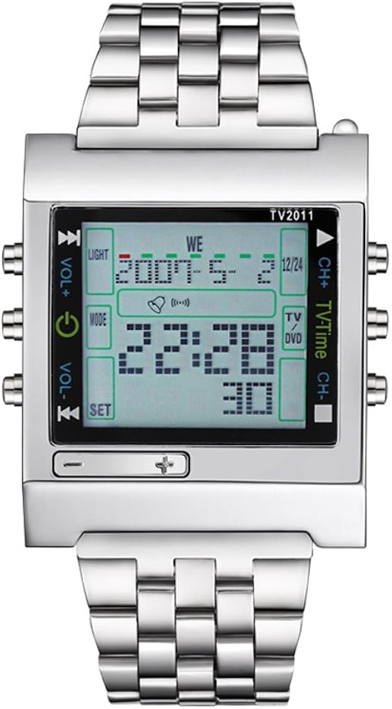 FENKOO FenkooHommes Bracelet Montre Numérique Télécommande Acier ...