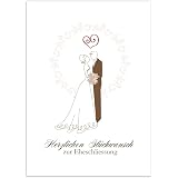 Hochzeitskarte „Rustikale Liebe Vintage“ – Glückwunschkarte DIN A6 Mit Umschlag, Made In Germany