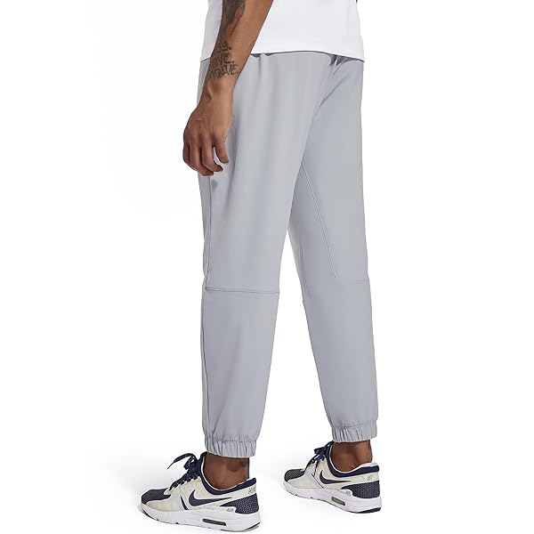 FREESUAL MEN’S CASUAL PANTS LIGHTWEIGHT QUICK DRY HIKING RUNNING WORKOUT OUTDOOR SPORTS SWEAT PANTS UPF 50+ GREY S-XL, X-LARGE