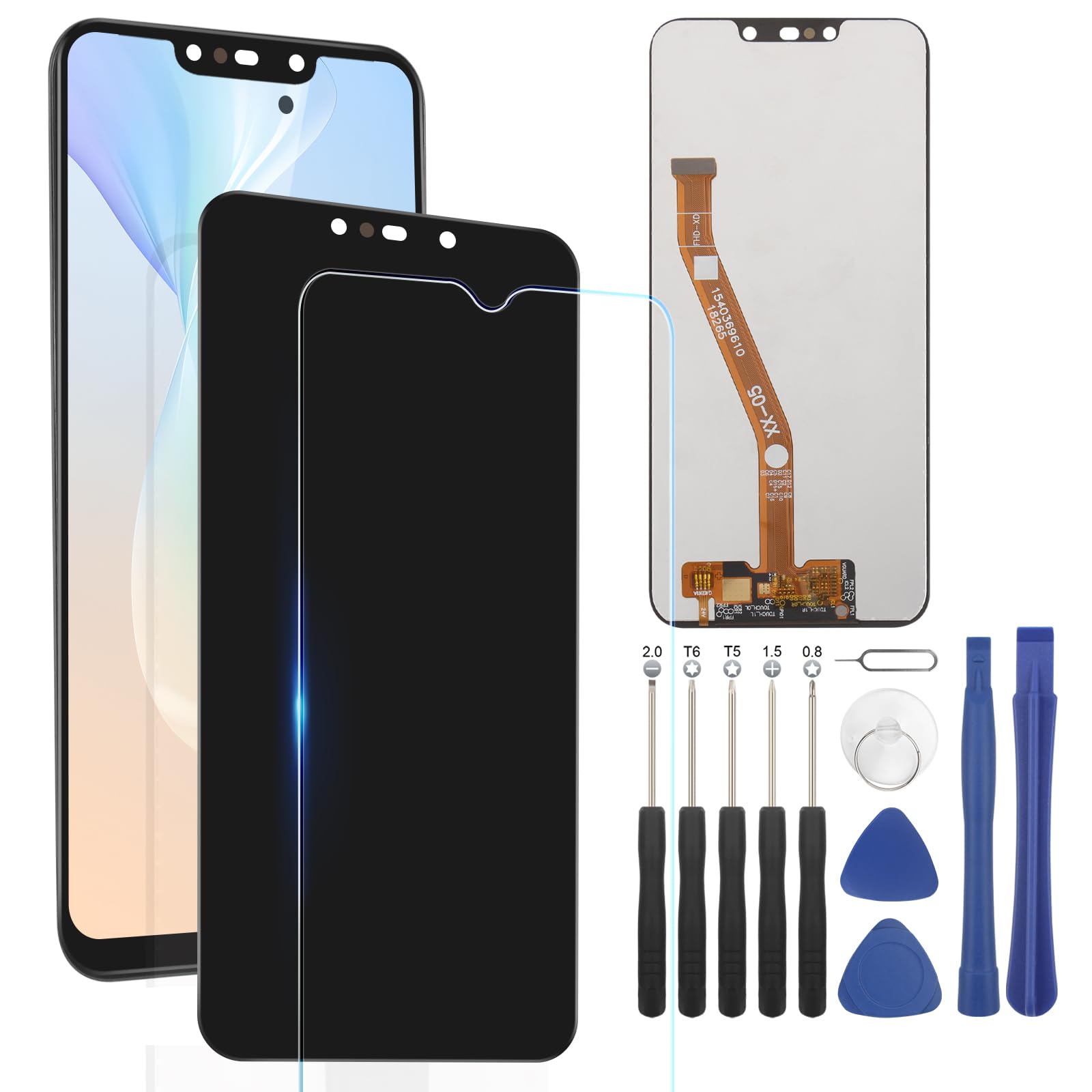 Photo 1 of FKBAightccy LCD Screen Replacement for Huawei Mate 20 Lite SNE-LX1 SNE-LX3/Maimang 7 2018 6.3" LCD Display Touch Screen Digitizer Assembly with Installation Tools