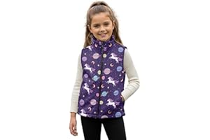 Wdktrgetd Girls Vest Loose Toddler Vest Girl Lightweight Vests for Party Fall Winter Girls' Outerwear Vests 2T-12 Years
