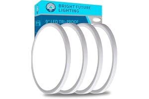 BRIGHT FUTURE LIGHTING 4pack 9 Inch Flush Mount Ceiling Light, 18w Led Ceiling Light, 3000k/4000k/6000k Selectable 1860lm Ceiling Light, Super Slim Led Light Fixture for Bedroom Kitchen Living Dining Room Office