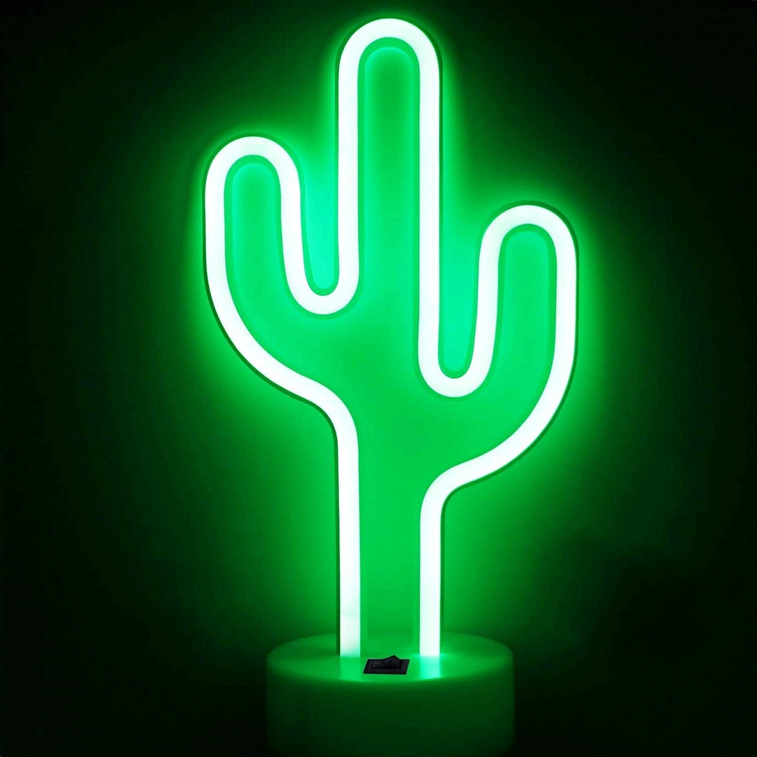 Xiyunte Cactus Neon Light Led Cactus Lights With Detachable Holder Base Usb Or Battery Operation Cactus Lamp Green Neon Signs Room Decor Light Up Kids Room Bar Party Wedding Christmas xiyunte cactus neon light led cactus lights with detachable holder base usb or battery operation cactus lamp green neon signs room decor light up