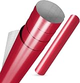 vgoltd Gloss Self-Adhesive Vinyl Wrap Dark Red 60x1000 cm Furniture Sticker view 1