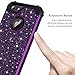 Casetego Compatible with iPhone 8 Case,iPhone 7 Case,Glitter Sparkle Bling Three Layer Heavy Duty Hybrid Sturdy Shockproof Protective Cover Case for Apple iPhone 8/7,Shiny Purple