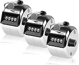 SDARMING 4-Digit Tally Counter 3 Pack Metal Hand Clicker No Battery view 1