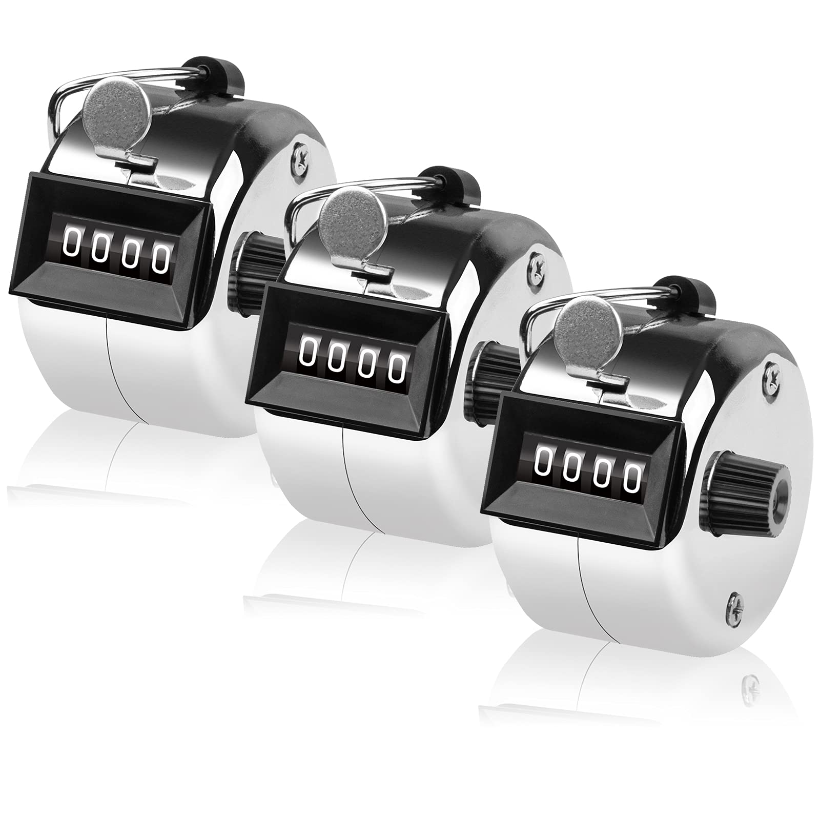 SDARMING tally counter, 4-digit clicker counter, Metal hand tally counters clicker for counting, golf scoring (3 PCS)