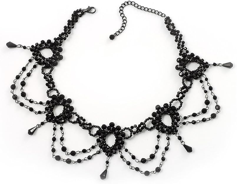 Black Beaded Choker Amazon.co.uk Jewellery