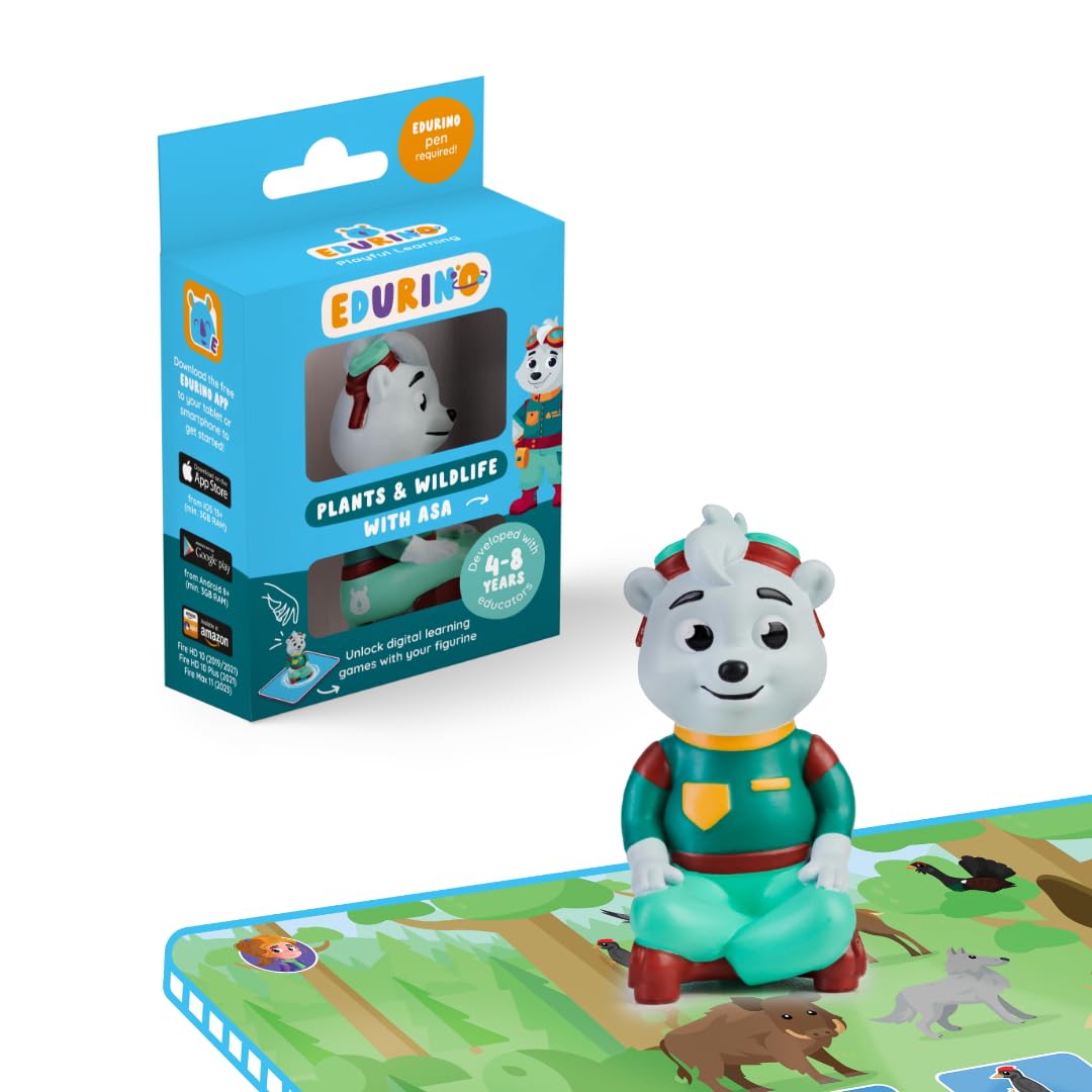 Edurino Asa - Plants & Wildlife, Nature, Sustainability - Educational Toy for Kids 4+ - Includes 1 x Asa Figurine, App Access, Enviroment, Handwriting, Interactive Learning