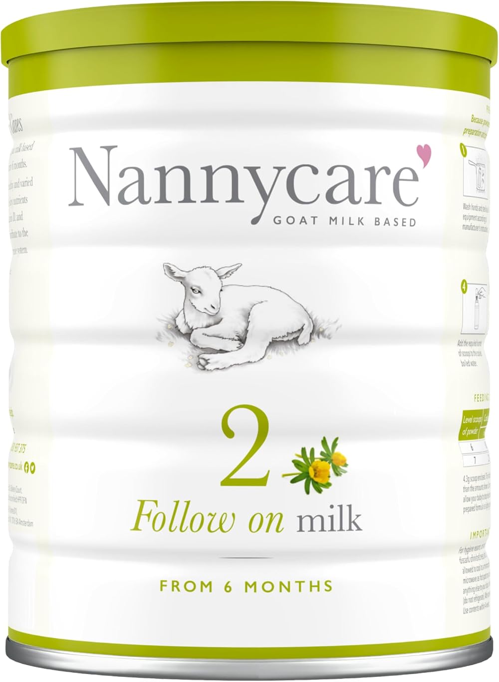 Nannycare Stage 2 Goat Milk Baby Formula 900g - 6-12 Months