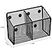 Magnetic Pencil Holder, 2 Generous Compartments Magnetic Storage Basket Organizer to Hold Whiteboard, Refrigerator, Locker Accessories (1 Pack)