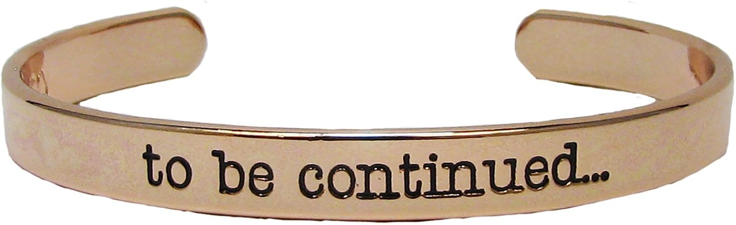 Amazon Com Bracelet To Be Continued Rose Gold Cuff Bangle