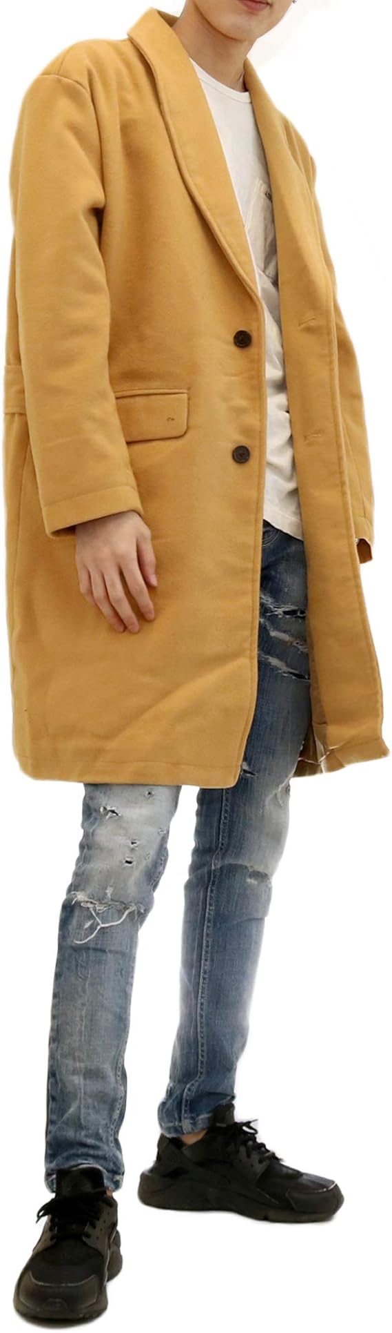 Amazon Halham ハルハム モッサフーデットロングコート メンズ h ベージュ L ベージュ コート ジャケット 通販