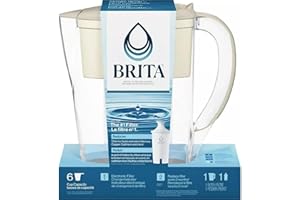 Brita Space Saver 6 Cup Water Filter Jug with 1 Standard Filter, Beige