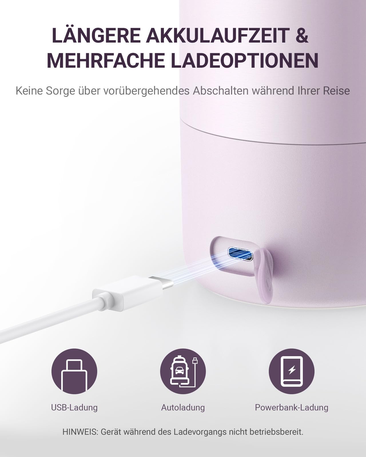 Comfyer BW02 Upgrade Tragbarer Flaschenwärmer unterwegs für Baby & Familie-Schnell Aufheizen mit 16000mAh Akku,Integrierter Sterilisator, Baby Milch-/Wasserwärmer für Unterwegs/Zuhause, 500ML 9