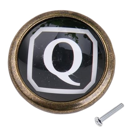 ShoppingLane Vintage Cabinet Door Drawer Bin Dresser Handle Pull Knob Hardware Letter Q