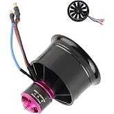 ZLXHDL 50mm EDF Motor 4S KV4300 High Thrust 770g Brushless Ducted Fan Unit 77g Lightweight High RPM Replacement Propulsion System for RC Jet Airplane Fighter