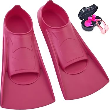 BornToSwim Palmes d'entraînement courtes en silicone pour enfant - Palmes d' entraînement confortables - Rose - 30-32 EU BornToSwim Palmes d'entraînement courtes en silicone pour enfant - Palmes d' entraînement confortables - Rose - 30-32 EU