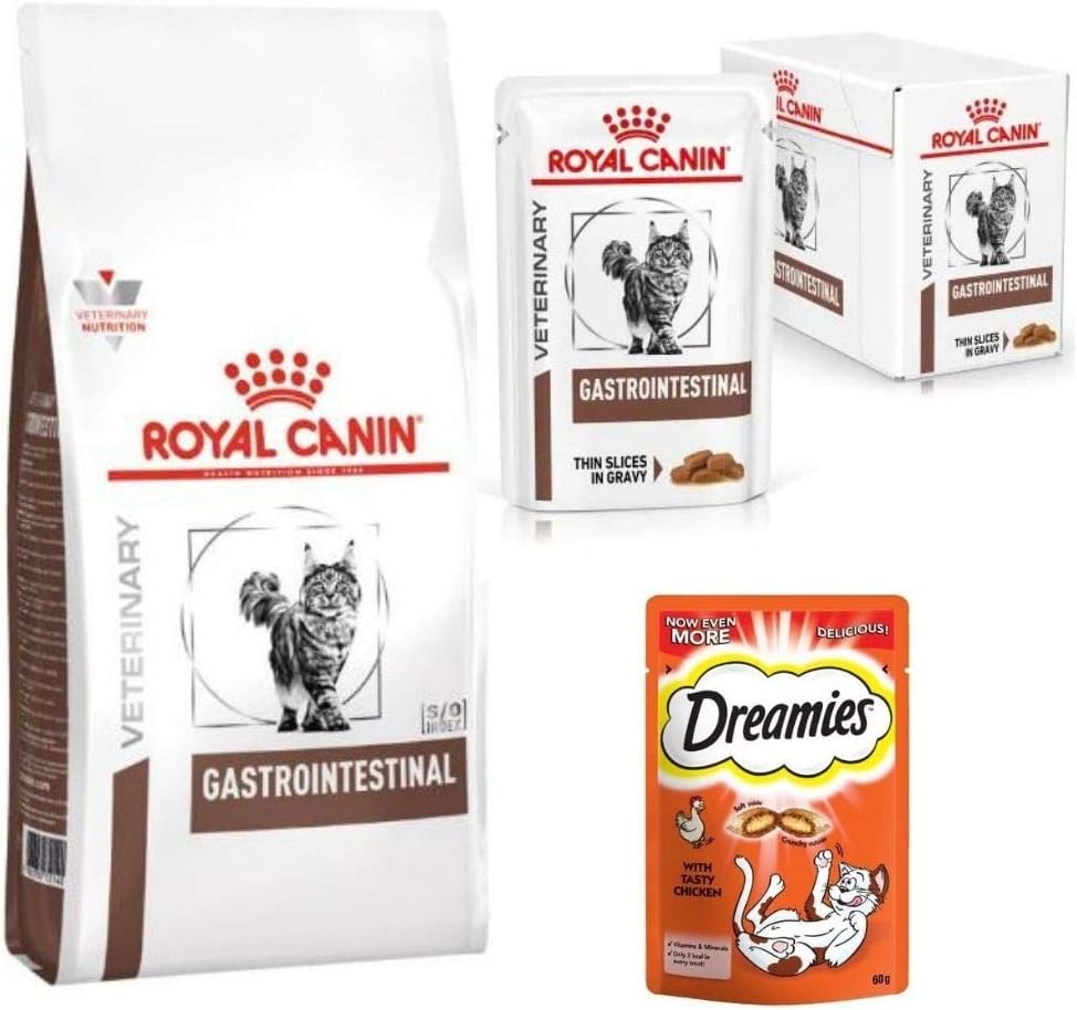Veterinary Diet Cat Gastro Intestinal GI 32 Dry 2kg And 12 X 85g Wet Food With A High Energy