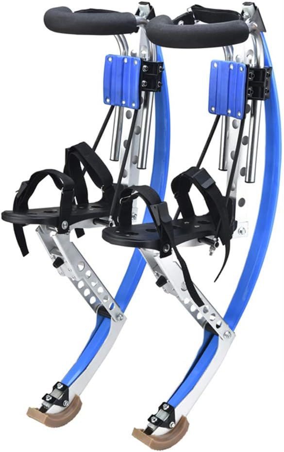 Jumping Stilts Fitness Bouncing Shoes Exercise Fun Sports for Adult Men Women Anti-Gravity Running Boots,Blue,70~90kg