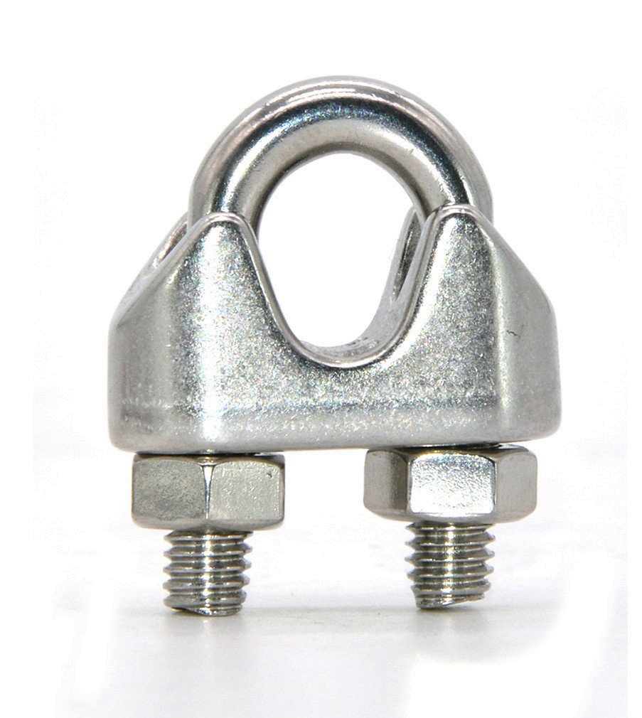 10 Pcs Stainless Steel Wire Rope Cable Clip Clamp 6mm Wire Rope U Bolt Saddle Fastener