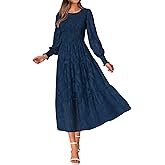 BTFBM Wedding Guest Dresses for Women Spring Fashion 2026 Casual Long Sleeve Floral Maxi Boho Homecoming Dress