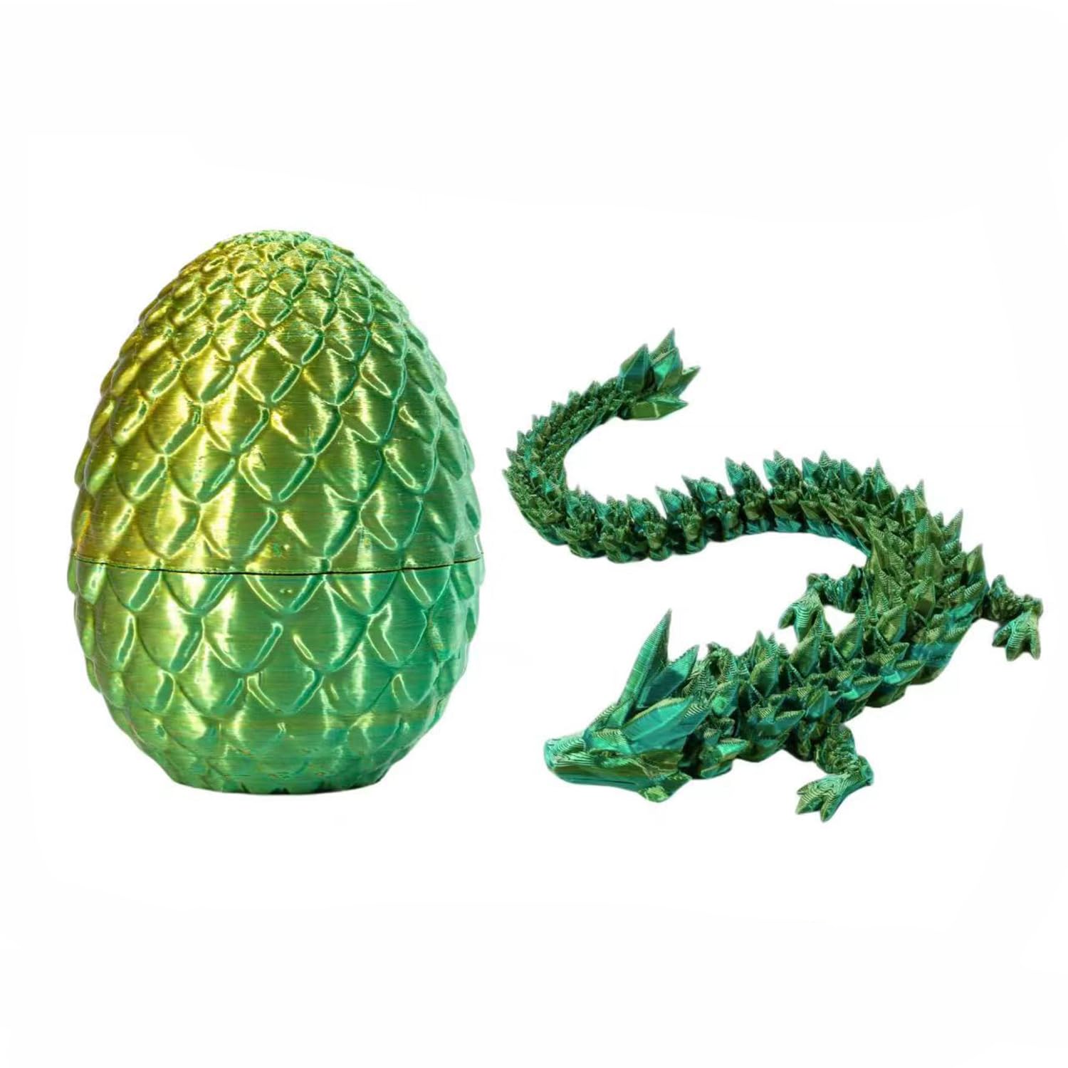 3D Printed Dragon Egg Dinosaur Toy with Flexible Joints for Boys and Girls