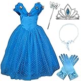 2015 New Cinderella Butterfly Party Dress Costume with Accessories (6-7)