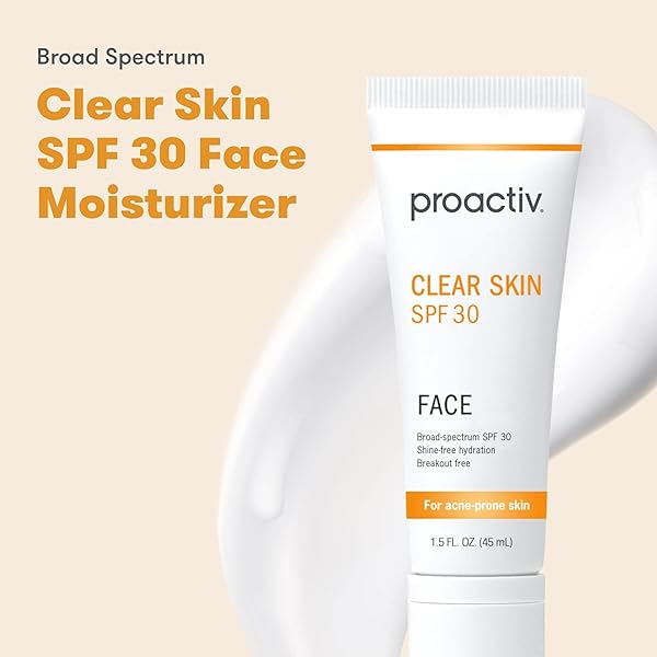 PROACTIV CLEAR SKIN FACE SUNSCREEN MOISTURIZER WITH SPF 30 – HYDRATING SPF LOTION AND SENSITIVE SKIN SUNSCREEN FOR OILY SKIN AND ACNE-PRONE SKIN, OIL FREE MATTE SKINCARE SUNSCREEN, 1.5OZ